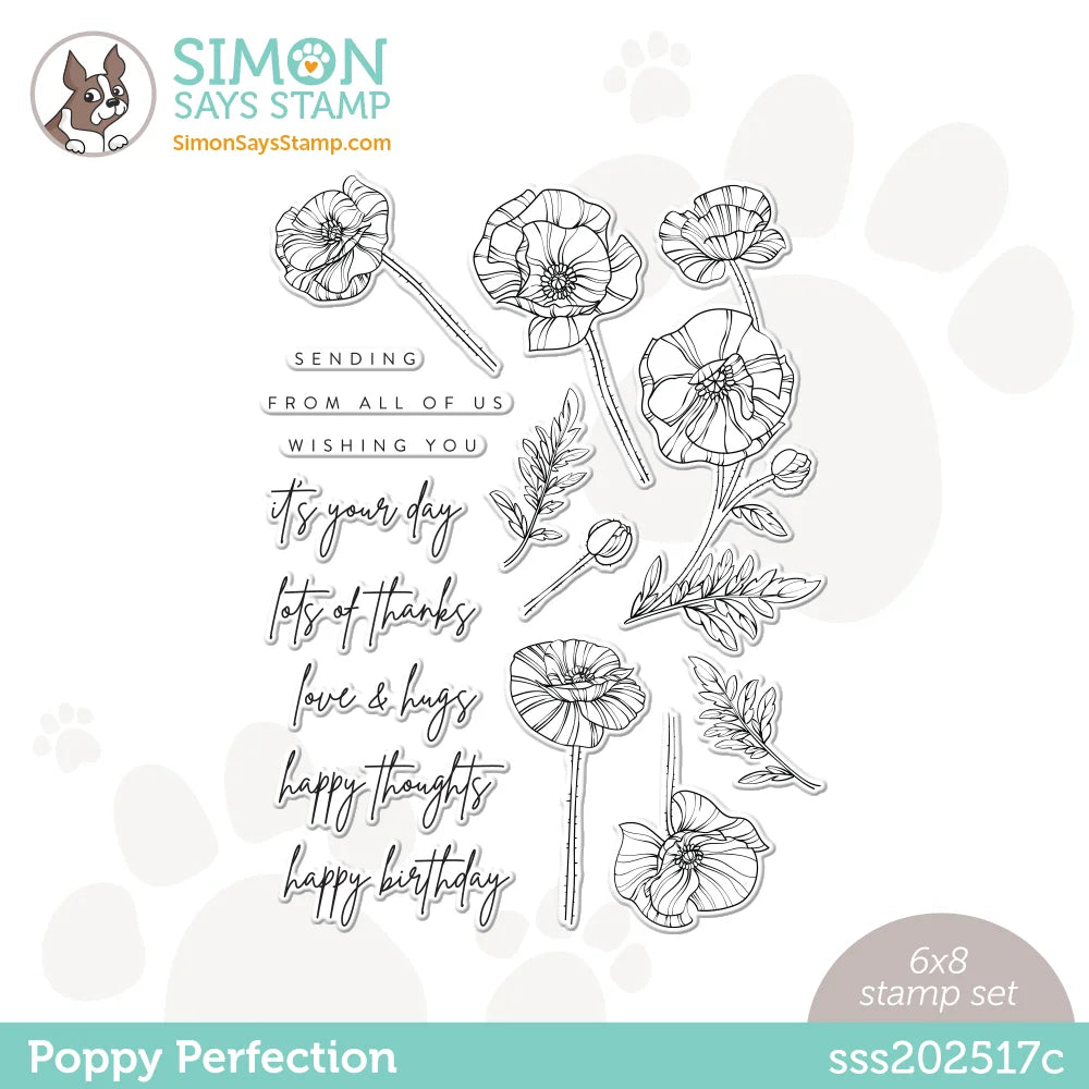 Simon Says Clear Stamps Poppy Perfection sss202517c