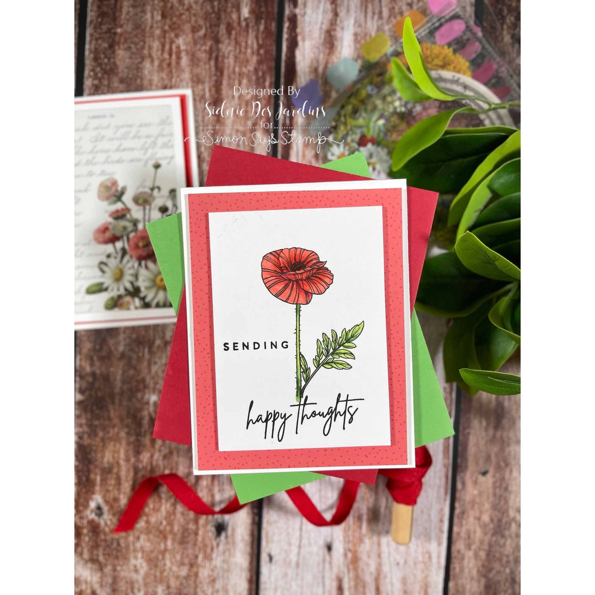 Simon Says Clear Stamps POPPY PERFECTION sss202517c Poppy Card  | color-code:ALT07