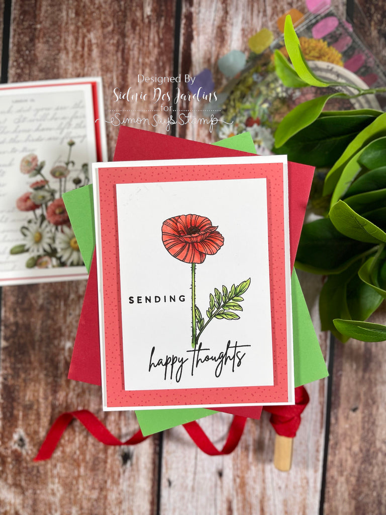 Simon Says Clear Stamps POPPY PERFECTION sss202517c Poppy Card  | color-code:ALT07