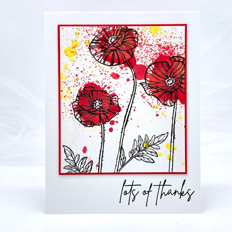 Simon Says Clear Stamps POPPY PERFECTION sss202517c Thanks Card  | color-code:ALT10