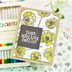Simon Says Clear Stamps POPPY PERFECTION sss202517c Hello Card  | color-code:ALT13