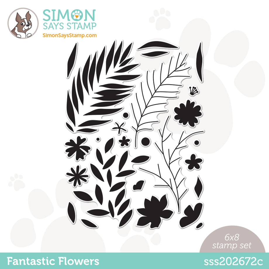 Simon Says Clear Stamps BEAUTIFUL FLOWERS sss101826