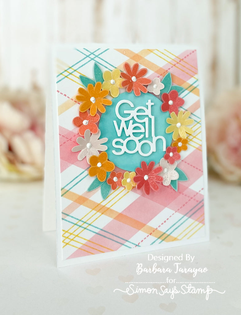 Simon Says Clear Stamps FANTASTIC FLOWERS sss202672c Get Well Card | color-code:ALT14
