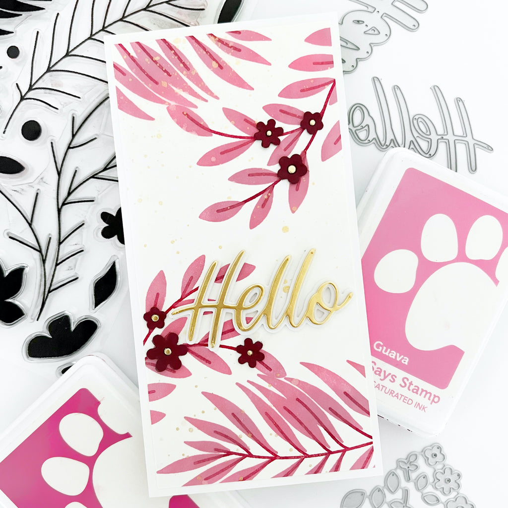 Simon Says Clear Stamps FANTASTIC FLOWERS sss202672c Hello Card | color-code:ALT07