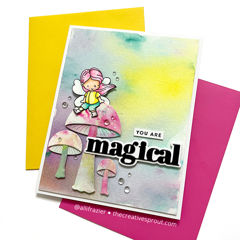 Simon Says Clear Stamps Magical Spring sss202676c Fairies Spring Scene Card | color-code:ALT04
