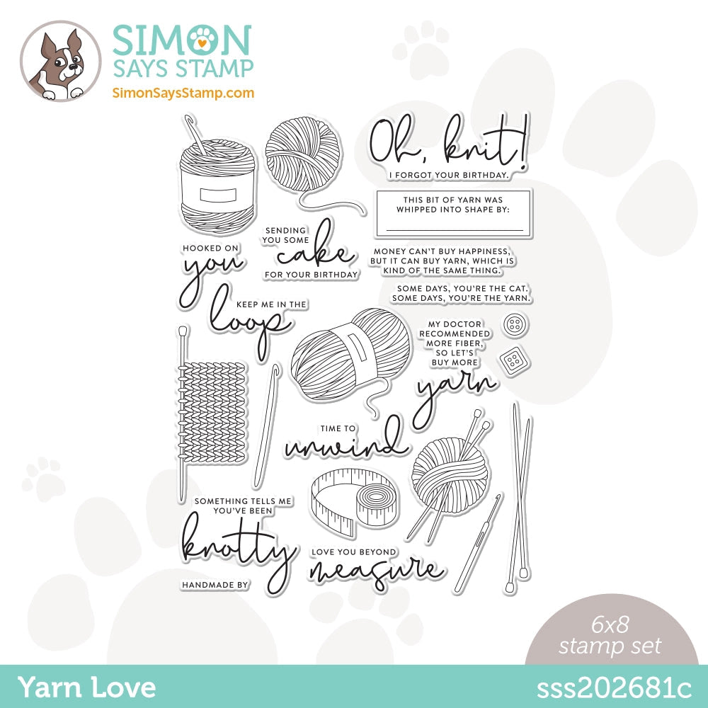 Simon Says Clear Stamps Yarn Love sss202681c Beautiful Days