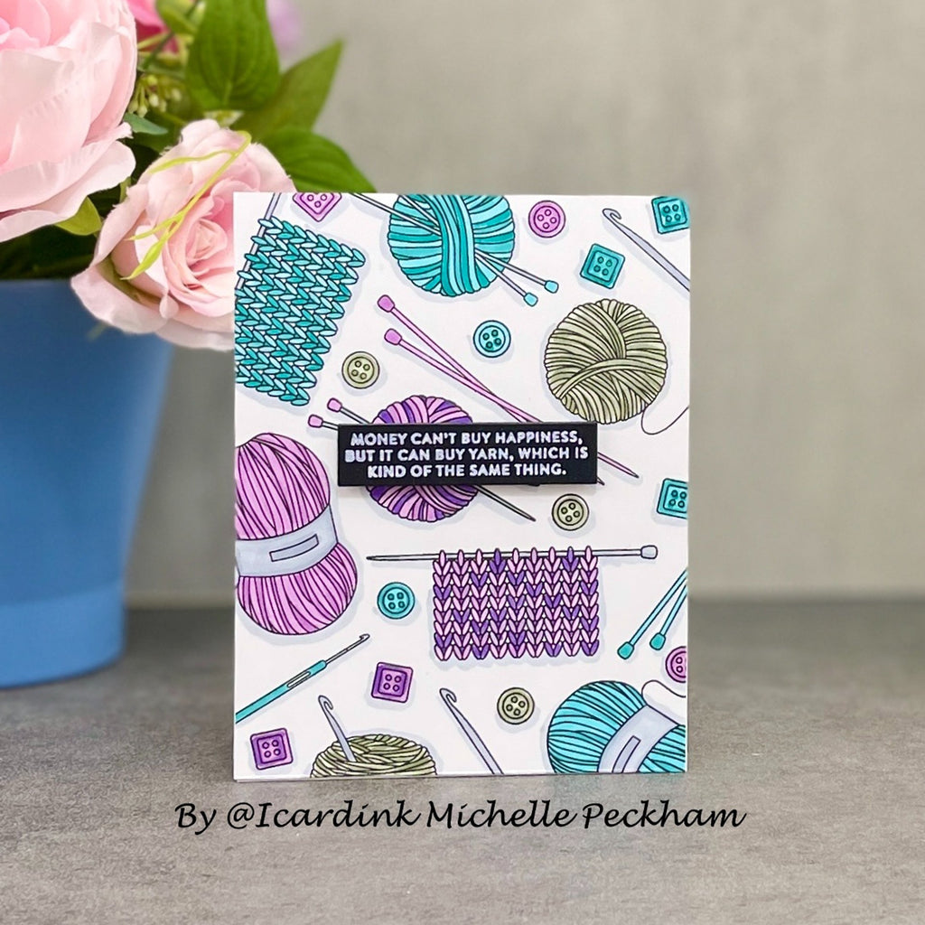 Simon Says Clear Stamps Yarn Love sss202681c Yarn Pun Card | color-code:ALT08