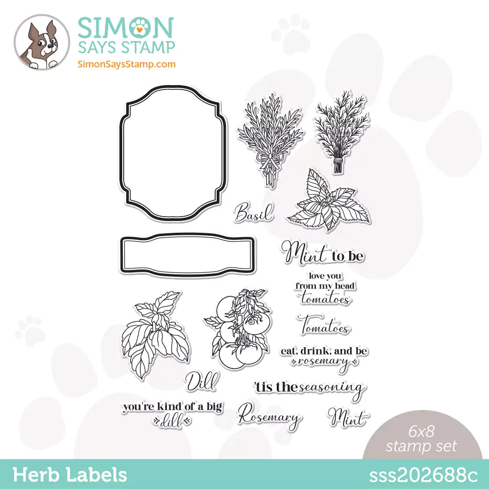 Simon Says Clear Stamps Herb Labels sss202688c Just For You