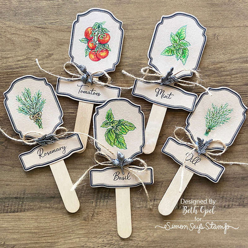 Simon Says Clear Stamps Herb Labels sss202688c Herb Markers | color-code:ALT03