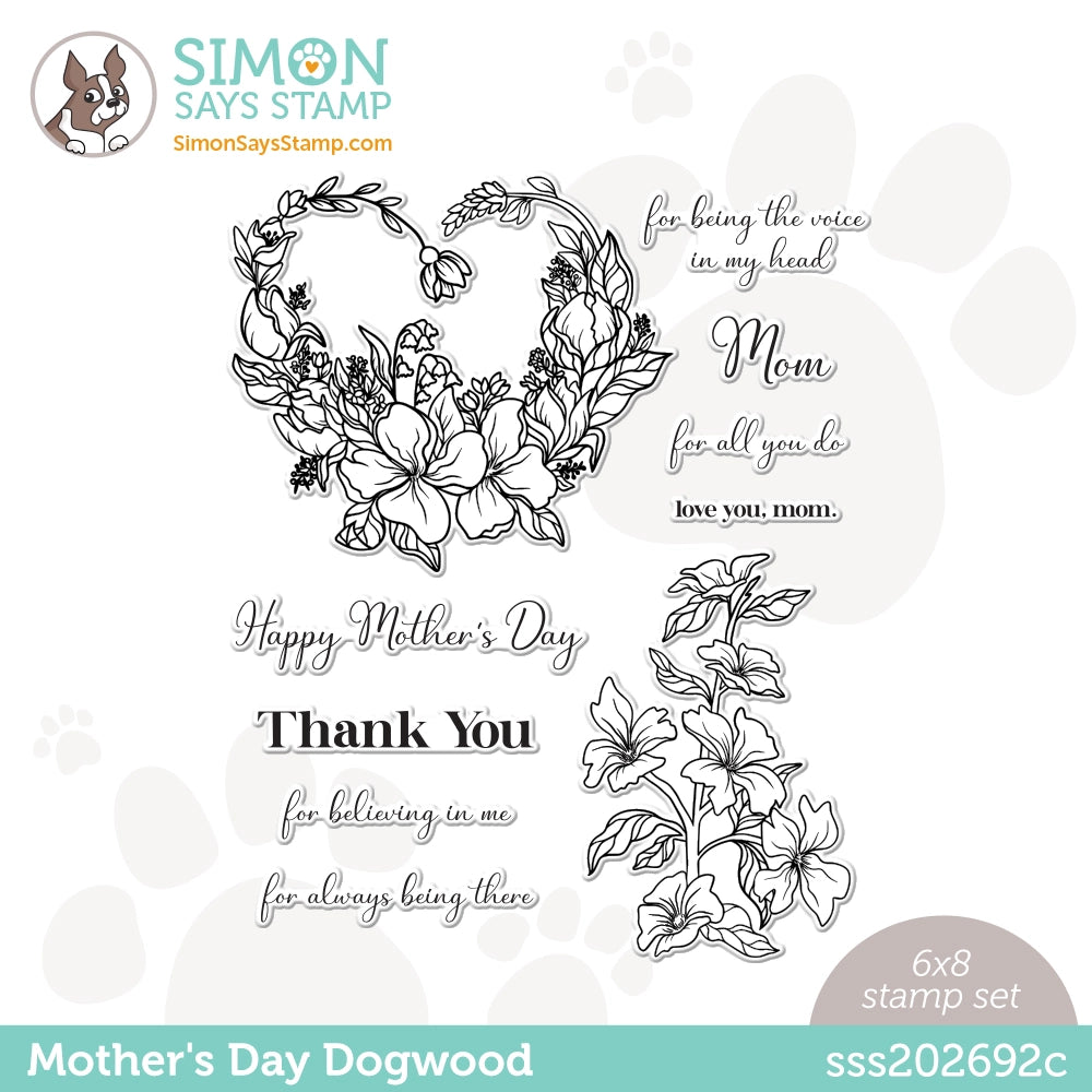 Simon Says Clear Stamps Mother's Day Dogwood sss202692c Beautiful Days
