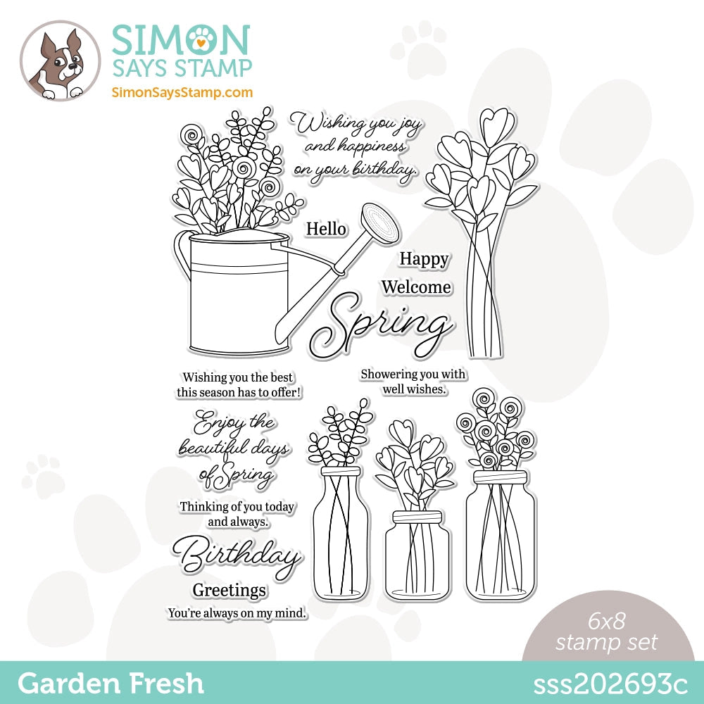 Simon Says Clear Stamps Garden Fresh sss202693c Beautiful Days