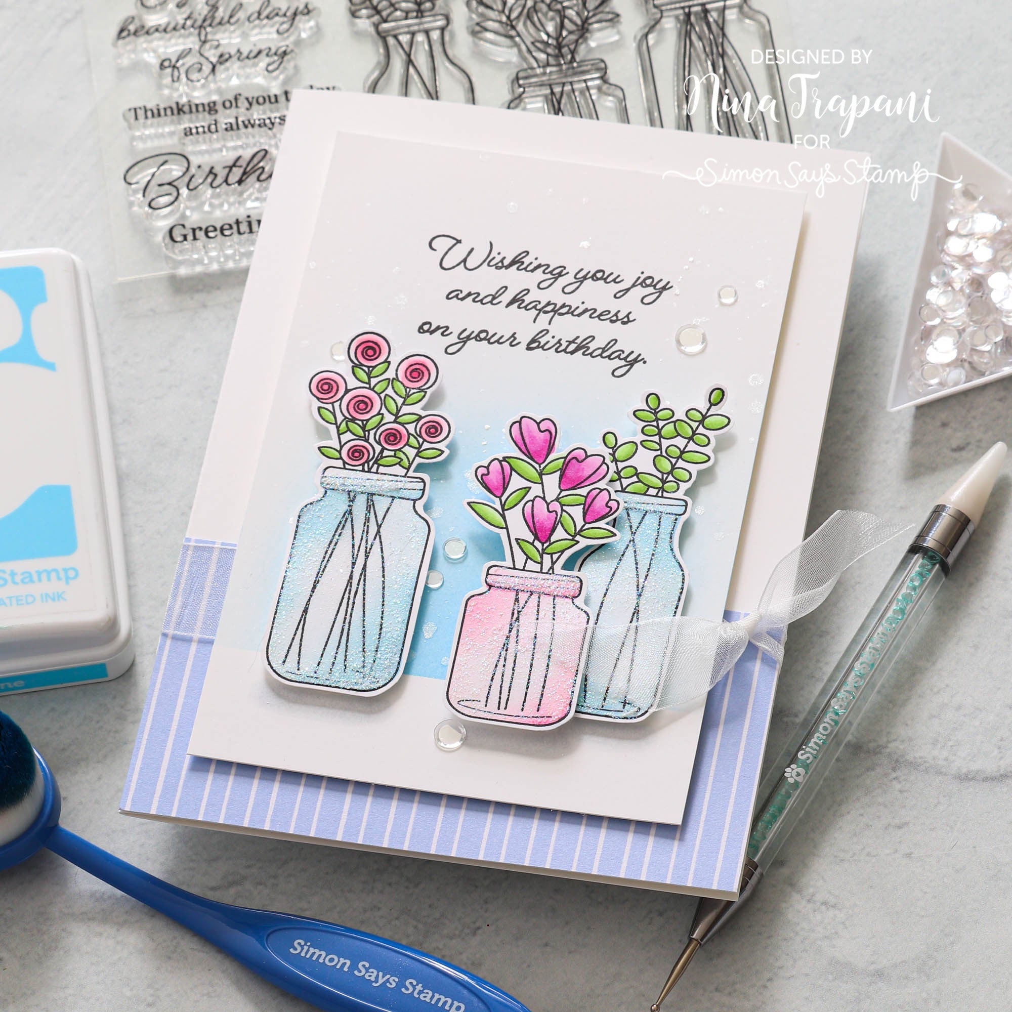 Simon Says Clear Stamps Garden Fresh sss202693c Spring Birthday Card | color-code:ALT06