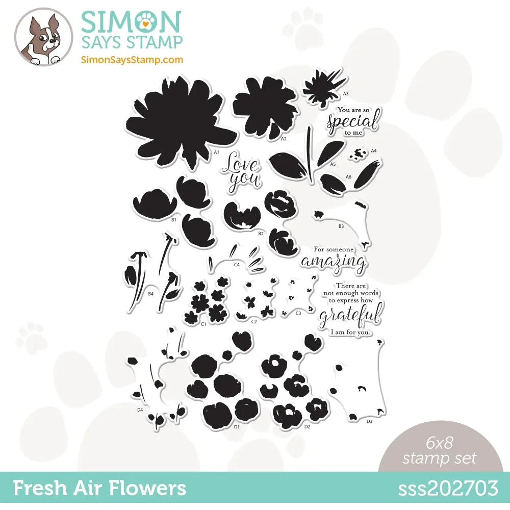 Simon Says Clear Stamps Fresh Air Flowers sss202703