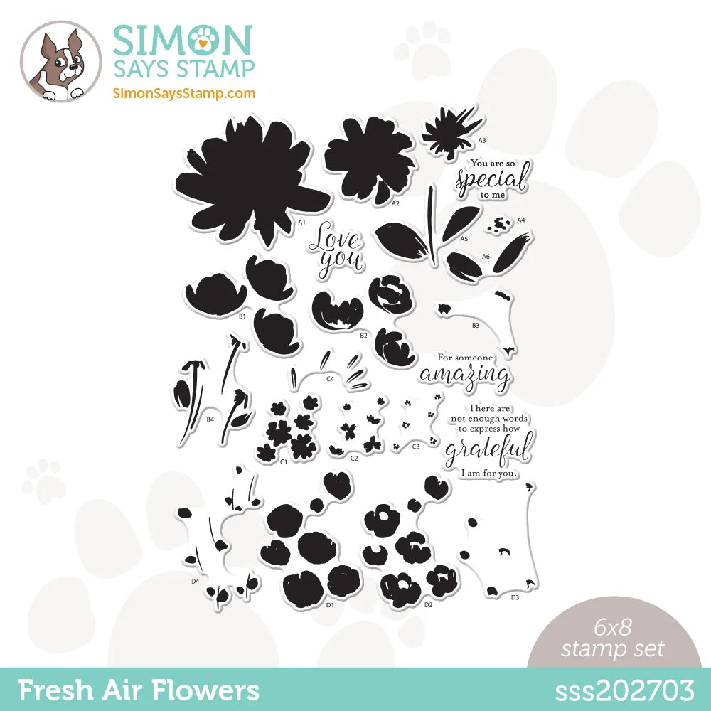 Simon Says Clear Stamps Fresh Air Flowers sss202703