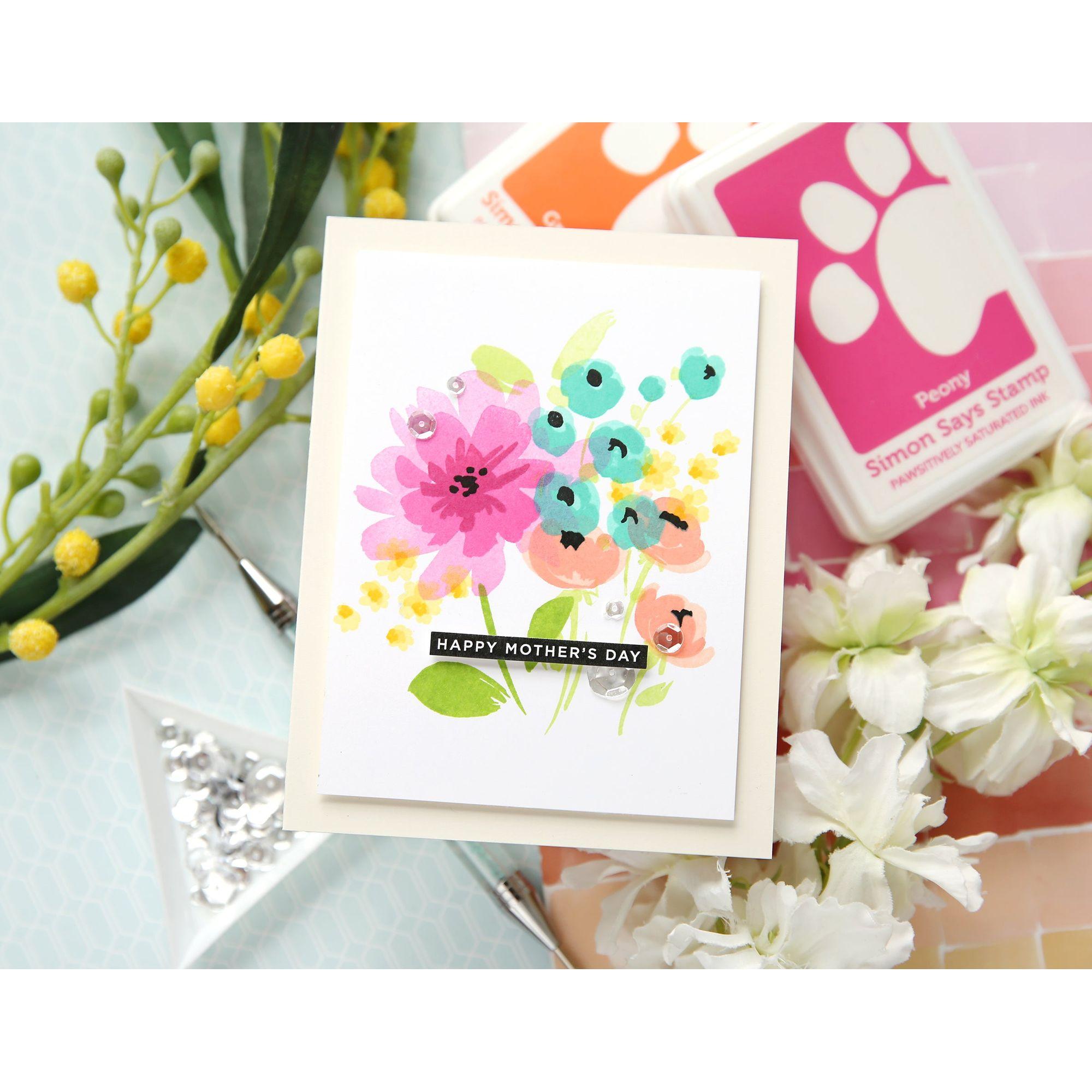 Simon Says Clear Stamps Fresh Air Flowers sss202703 Mother's Day Card | color-code:ALT01