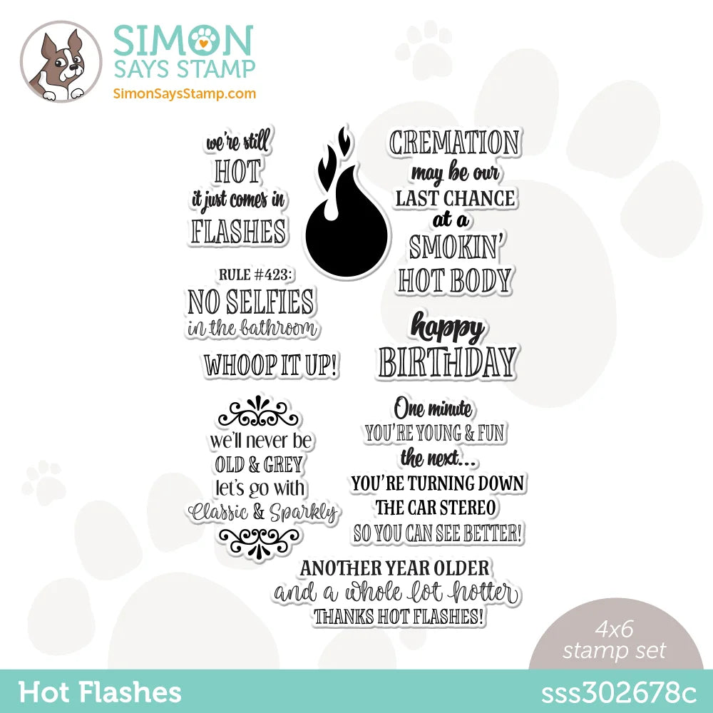 Simon Says Clear Stamps Hot Flashes sss302678c Beautiful Days