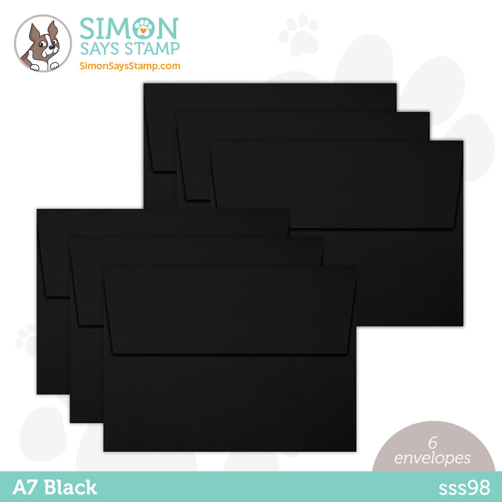 Simon Says Stamp Envelopes A7 BLACK sss98 Be Creative