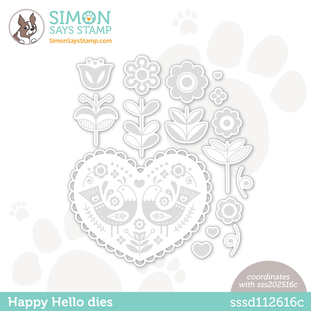 Simon Says Stamp HAPPY HELLO Wafer Dies sssd112616c