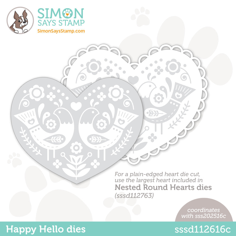 Simon Says Stamp Happy Hello Wafer Dies sssd112616c