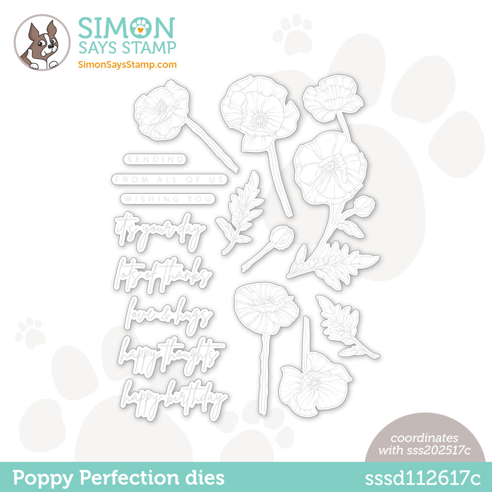 RESERVE Simon Says Stamp Poppy Perfection Wafer Dies sssd112617c