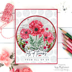 Simon Says Stamp POPPY PERFECTION Wafer Dies sssd112617c Thanks Card | color-code:ALT02