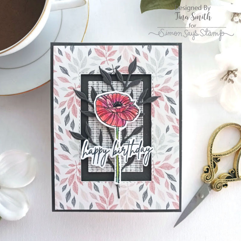 Simon Says Stamp POPPY PERFECTION Wafer Dies sssd112617c Birthday  Card | color-code:ALT06