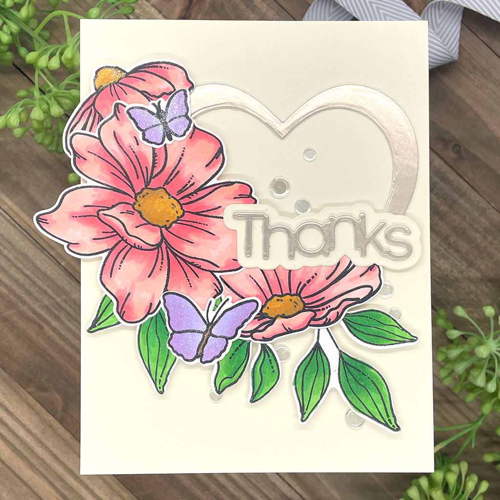 Simon Says Stamp GREETINGS TRIO Wafer Die sssd112723 Thanks Card | color-code:ALT19