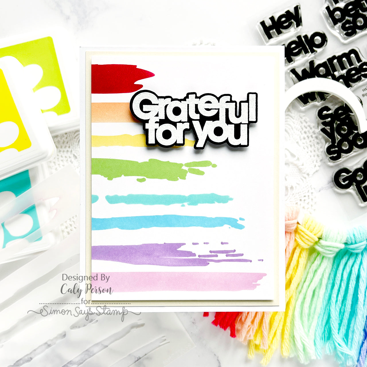 Simon Says Stamp BIG AND BOLD 2 Wafer Dies sssd112733c Grateful for You Card | color-code:ALT01