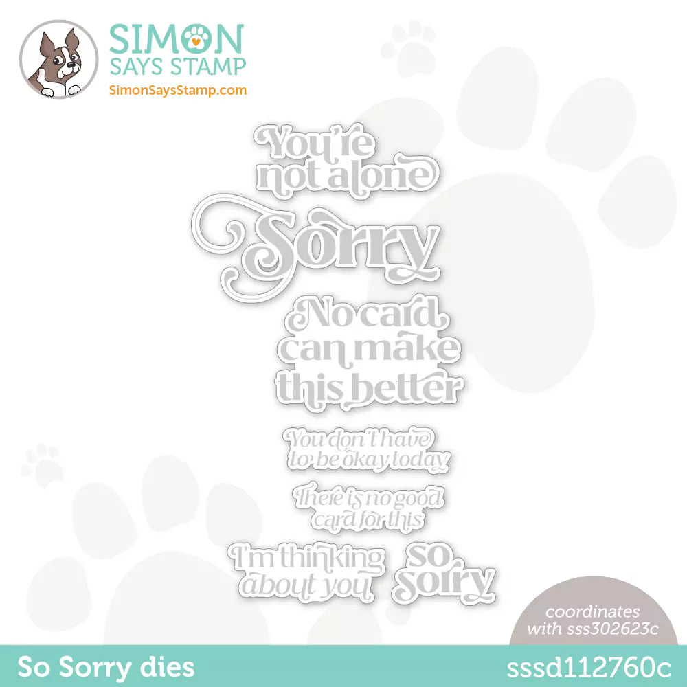 Simon Says Stamp So Sorry Wafer Dies sssd112760c Just For You