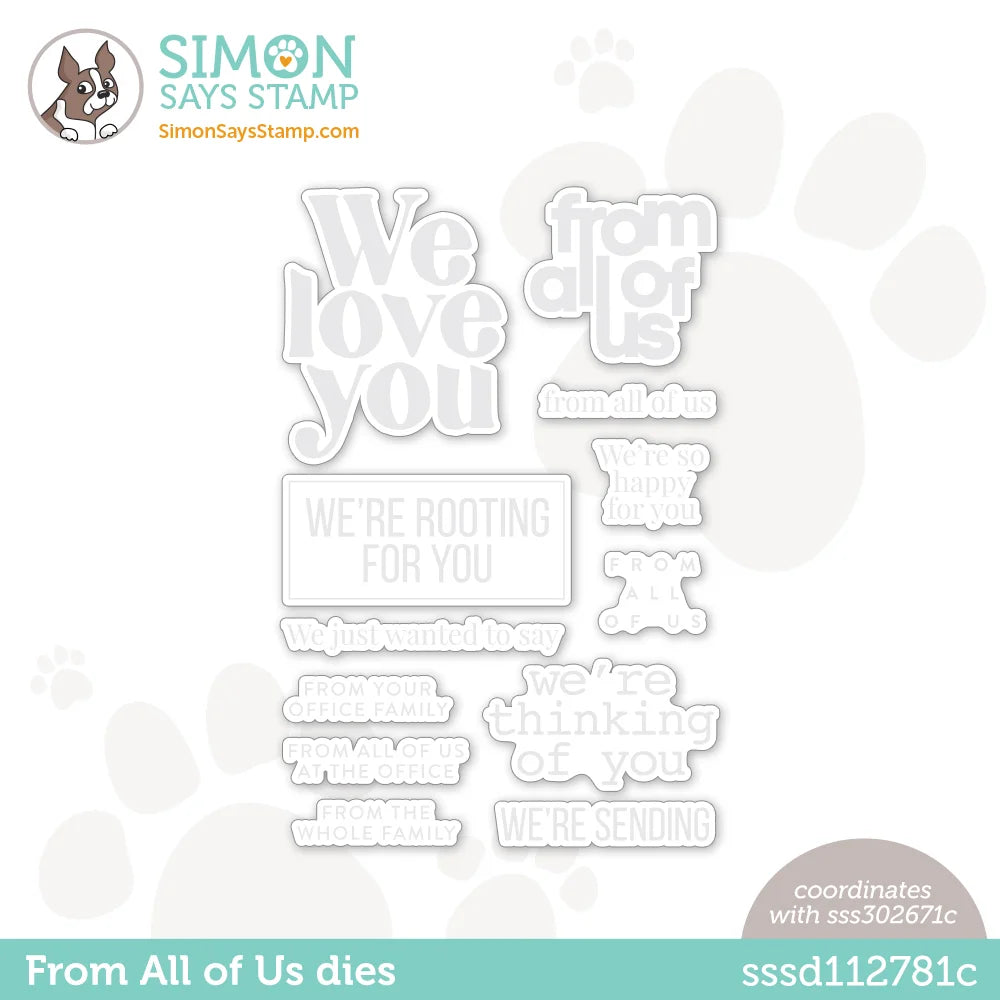 Simon Says Stamp From All Of Us Wafer Dies sssd112781c Beautiful Days