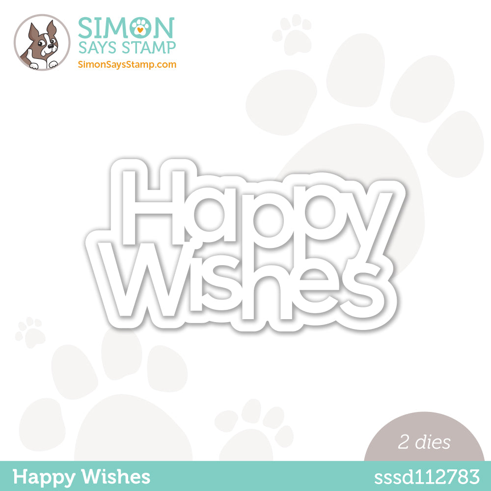 Simon Says Stamp HAPPY WISHES Wafer Dies sssd112783