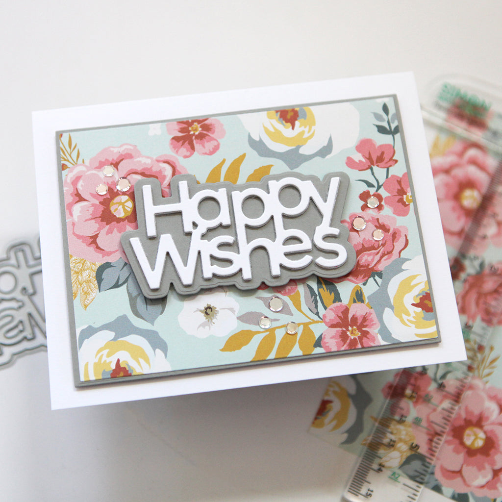 Happy Wishes on Patterned Paper | color-code:ALT03