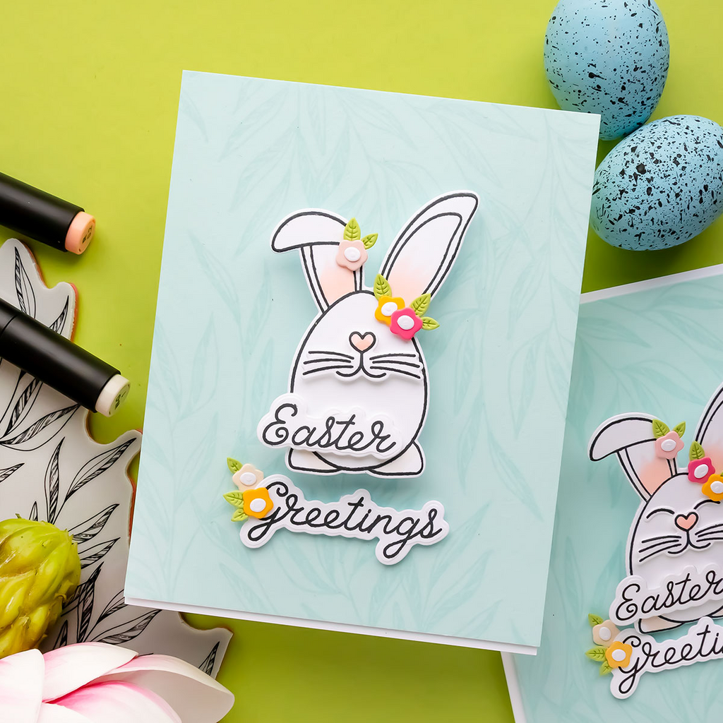 Simon Says Stamp Hippity Hoppity Wafer Dies sssd112785c Interactive Bunny Easter Card | color-code:ALT07