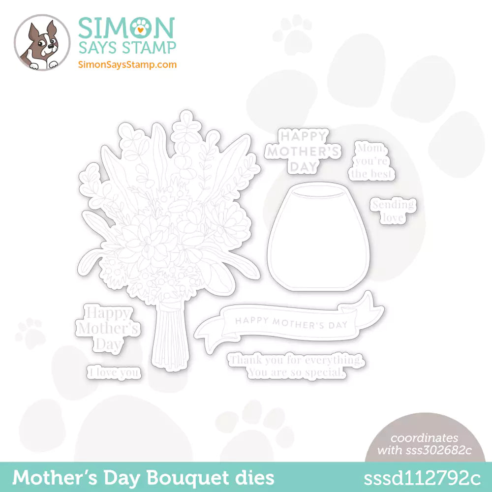 Simon Says Stamp Mother's Day Bouquet Wafer Dies sssd112792c Just For You