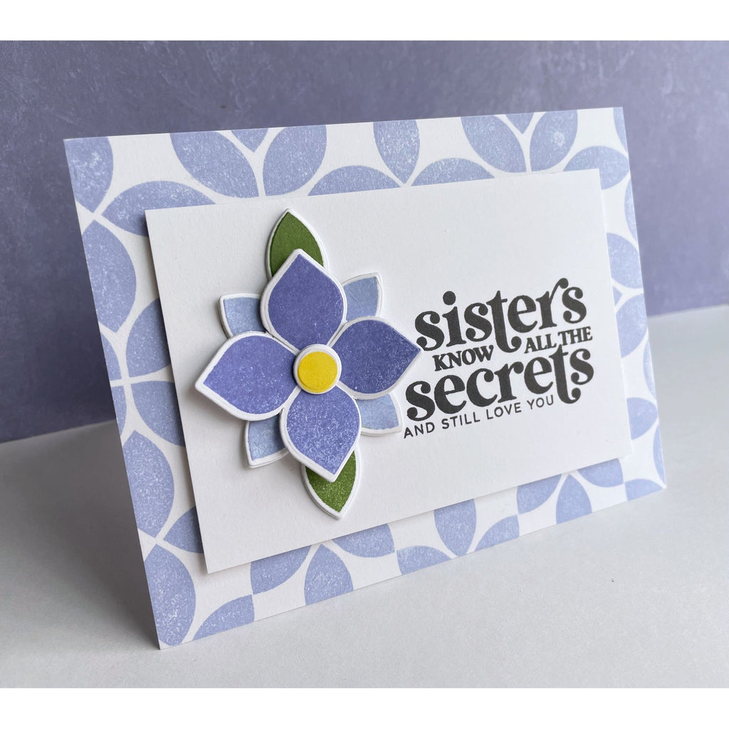 Simon Says Stamp Geo Flower Building Wafer Dies sssd112797c Modern Floral Sisters Card | color-code:ALT03