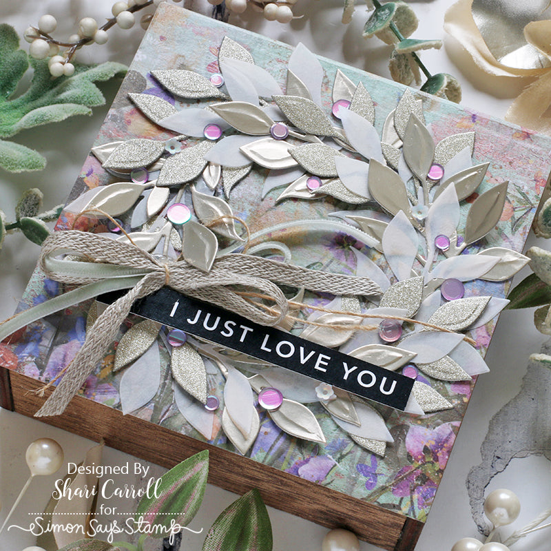 Simon Says Stamp Leafy Sprig Wafer Die sssd112799 Leafy Wreath Mixed Media | color-code:ALT01