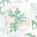 Simon Says Stamp Leafy Sprig Wafer Die sssd112799 Leafy Sprig Hello Card | color-code:ALT04
