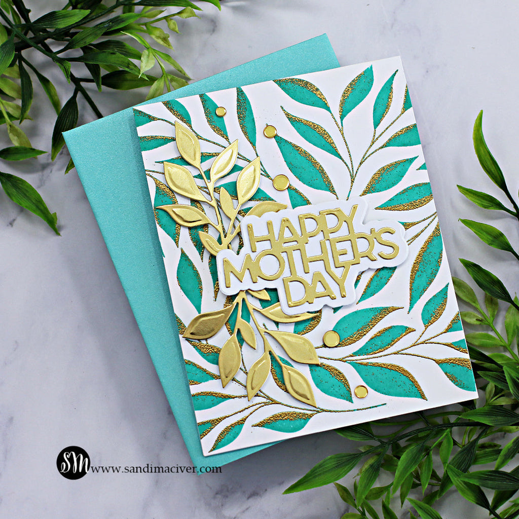 Simon Says Stamp Leafy Sprig Wafer Die sssd112799 Leafy Sprig Mom Card | color-code:ALT16
