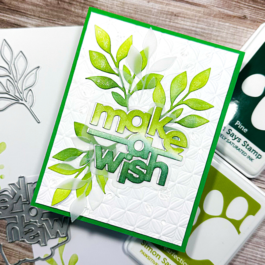 Simon Says Stamp Leafy Sprig Wafer Die sssd112799 Leafy Sprig Birthday Card | color-code:ALT19