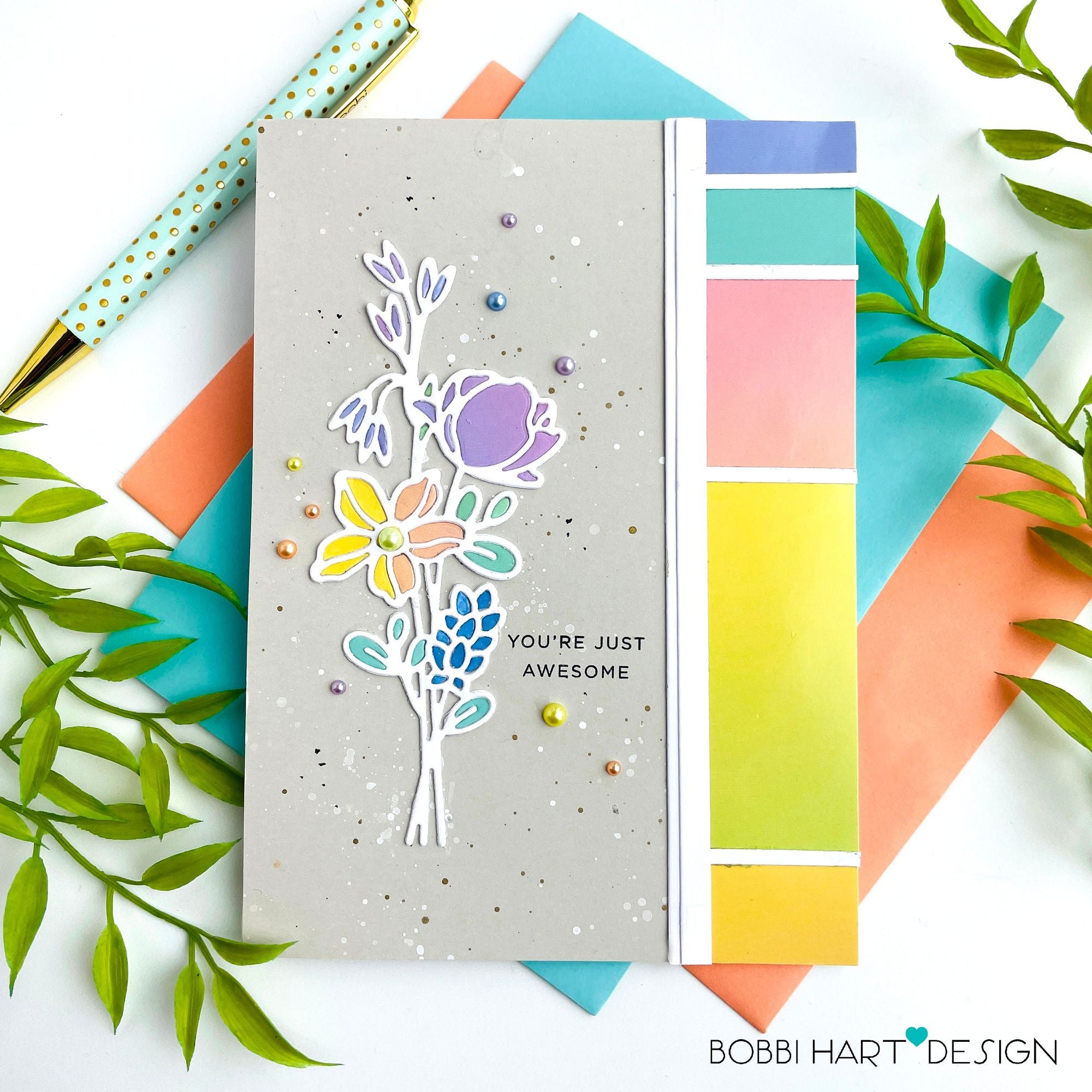 Simon Says Stamp Delicate Florals Wafer Die sssd112800  Delicate Florals Pastels Card | color-code:ALT09