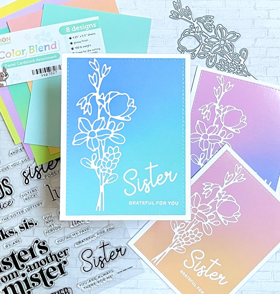 Simon Says Stamp Delicate Florals Wafer Die sssd112800  Delicate Florals Sisters Cards | color-code:ALT10