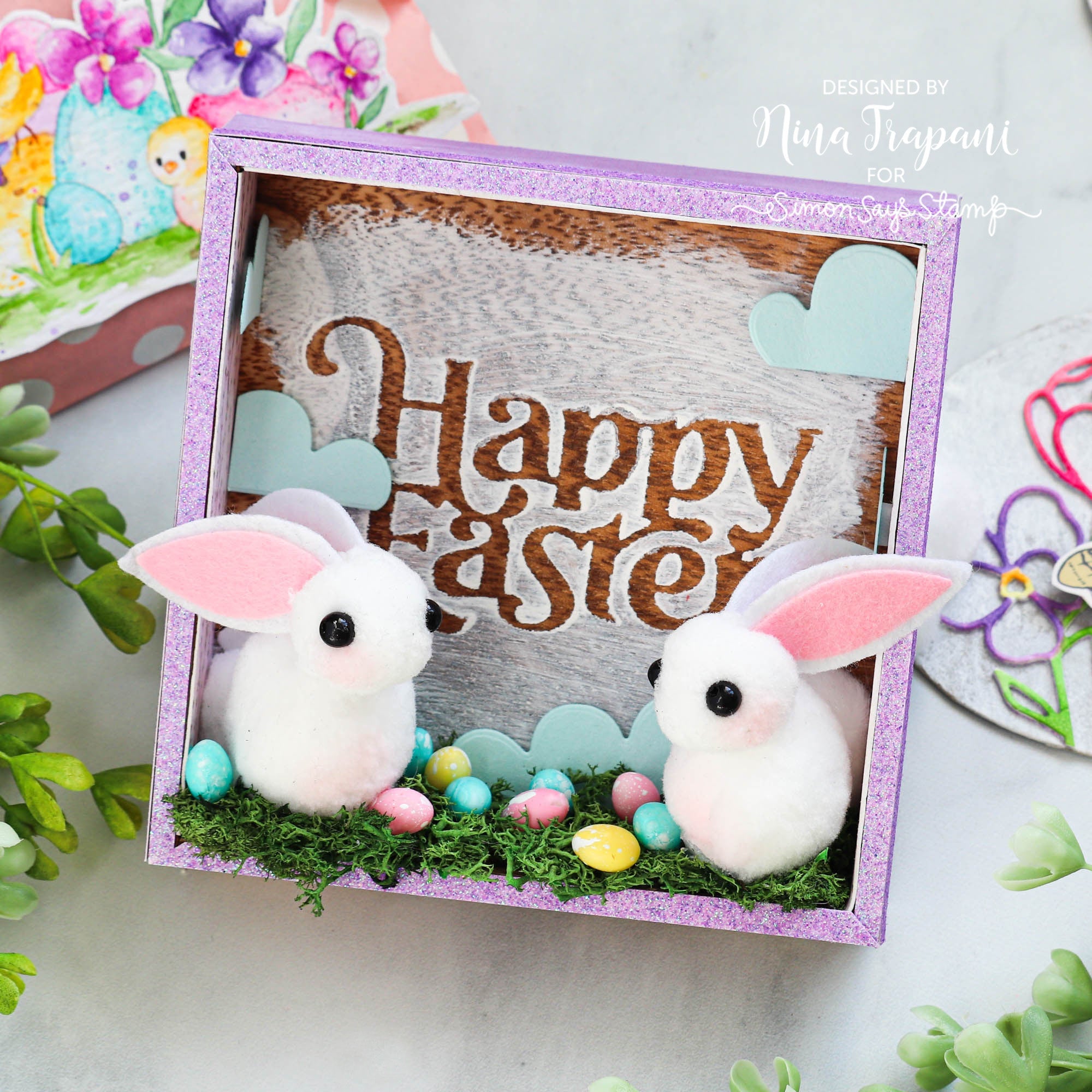 Simon Says Stamp FANCY HAPPY EASTER Wafer Dies sssd112810 Easter Vignette Box | color-code:ALT03