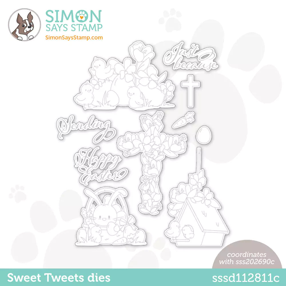 Simon Says Stamp SWEET TWEETS Wafer Dies sssd112811c