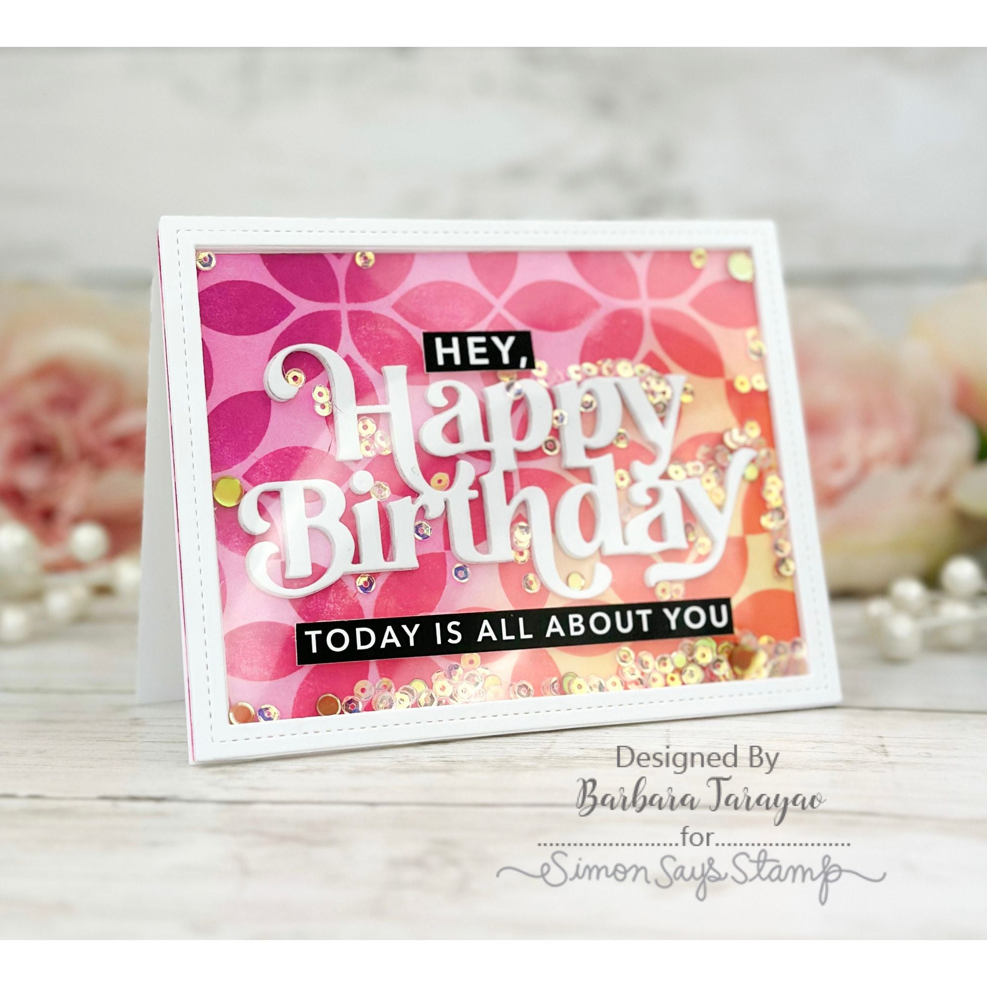 Simon Says Stamp Large Fancy Happy Birthday Wafer Die sssd112815 Birthday Card | color-code:ALT06