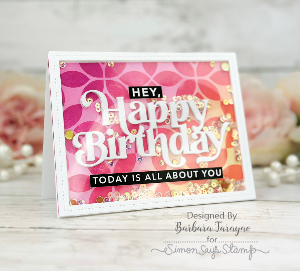 Simon Says Stamp Large Fancy Happy Birthday Wafer Die sssd112815 Birthday Card | color-code:ALT06
