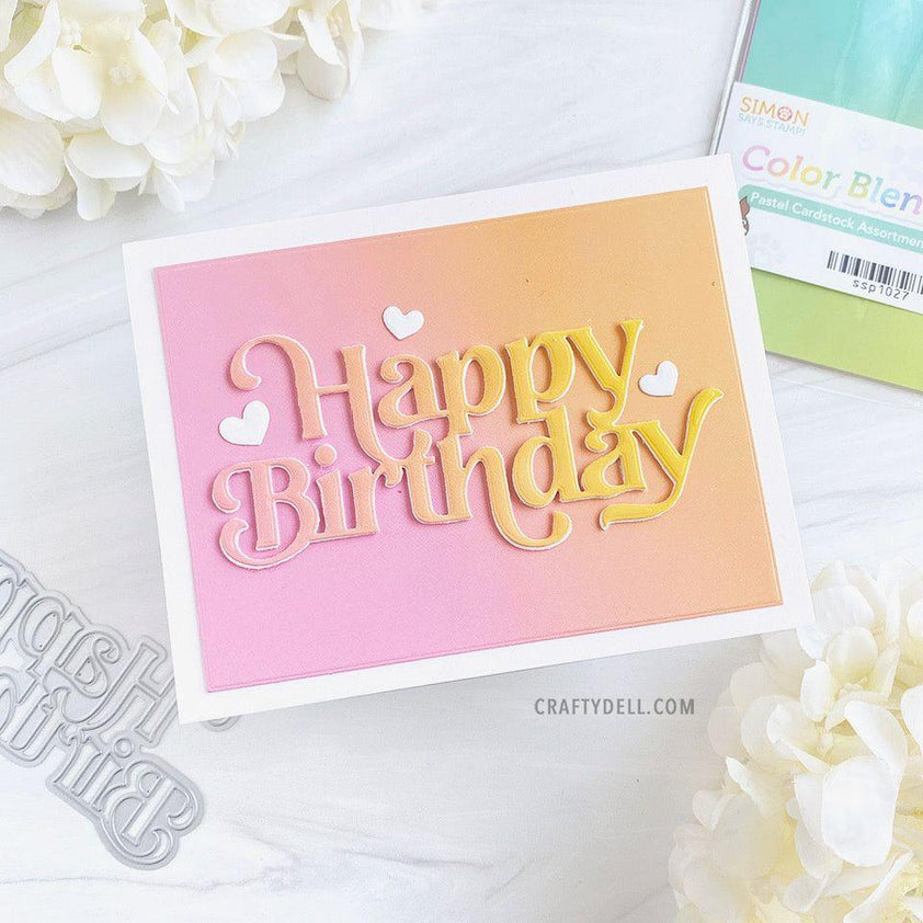Simon Says Stamp Large Fancy Happy Birthday Wafer Die sssd112815 Beaut