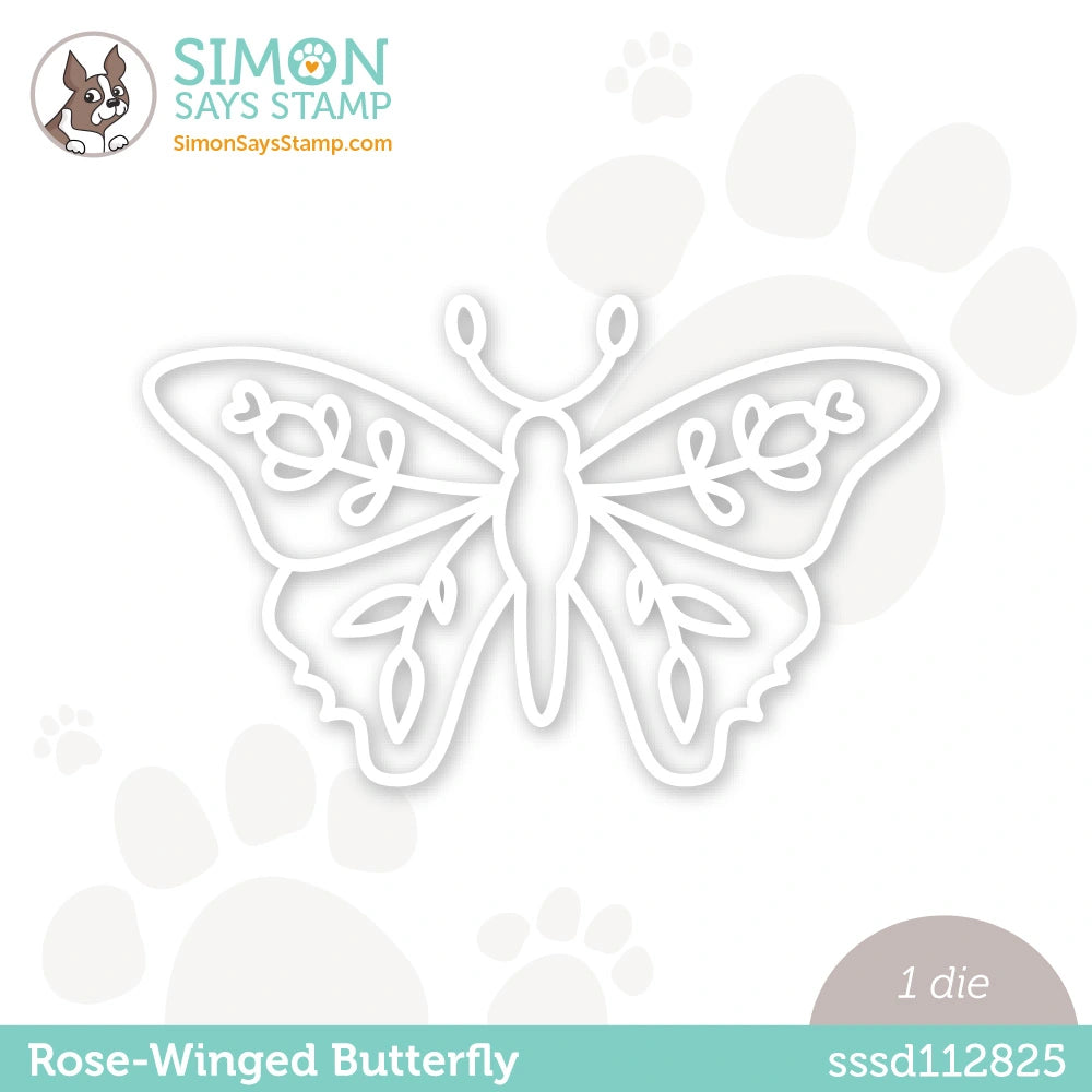 Simon Says Stamp Rose Winged Butterfly Wafer Die sssd112825 Beautiful Days
