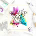 Simon Says Stamp Rose Winged Butterfly Wafer Die sssd112825 Butterfly Mom Card | color-code:ALT08