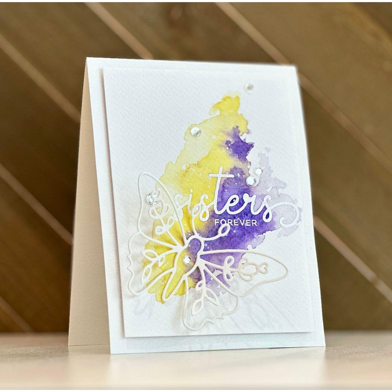 Simon Says Stamp Rose Winged Butterfly Wafer Die sssd112825 Butterfly Sisters Card | color-code:ALT09