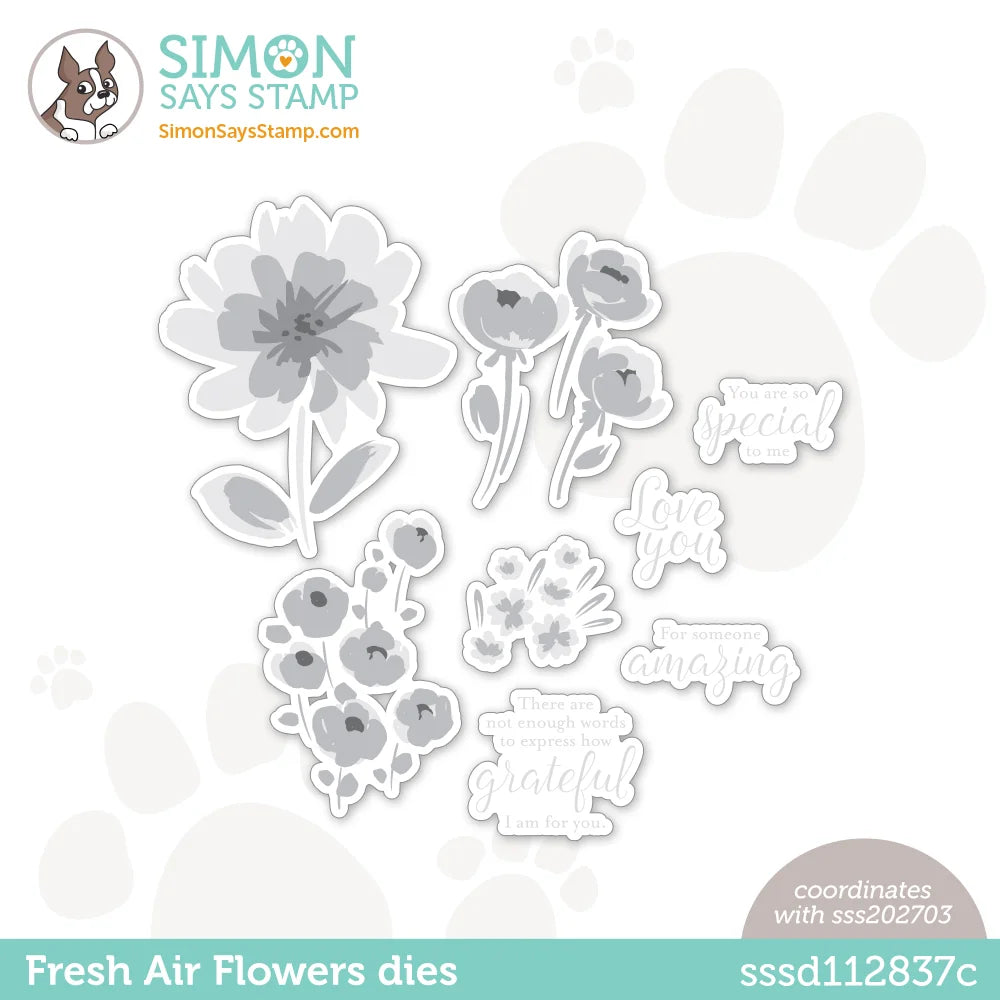 Simon Says Stamp Fresh Air Flowers Wafer Dies sssd112837c